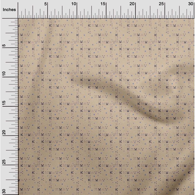 oneOone Polyester Lycra Fabric Star & Faces Animal Fabric Prints by Yard 56 Inch Wide