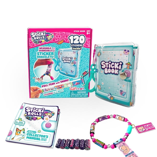 Pulsera Sticki Rolls Sticki Book con 120 pegatinas