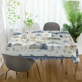 thumbnail image 3 of Yayeee Tablecloths 60" x 90" Rectangle Wrinkle Resistant Party Table Cover, Light Blue Mountain, 3 of 8