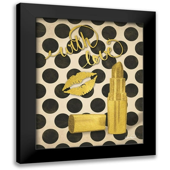 Harbick, N. 12x14 Black Modern Framed Museum Art Print Titled - With Love Lipstick