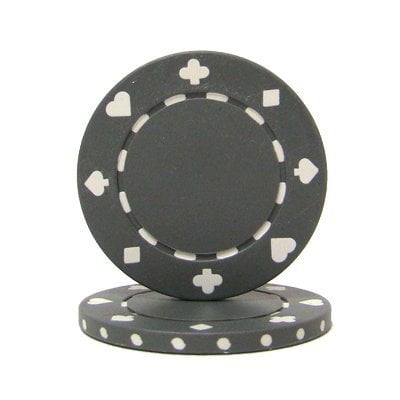 Pack of 2 Brybelly Suited Poker Chips (50-Piece), Gray, 11.5gmq