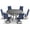 Blue Swivel Chairs, variant on SOLAURA 5-Piece Outdoor Patio Dining Set, 41" Round Table with Umbrella Hole and Textilene Swivel Dining Chairs, Outdoor Furniture Set for Garden, Backyard, Deck, or Poolside, Gray