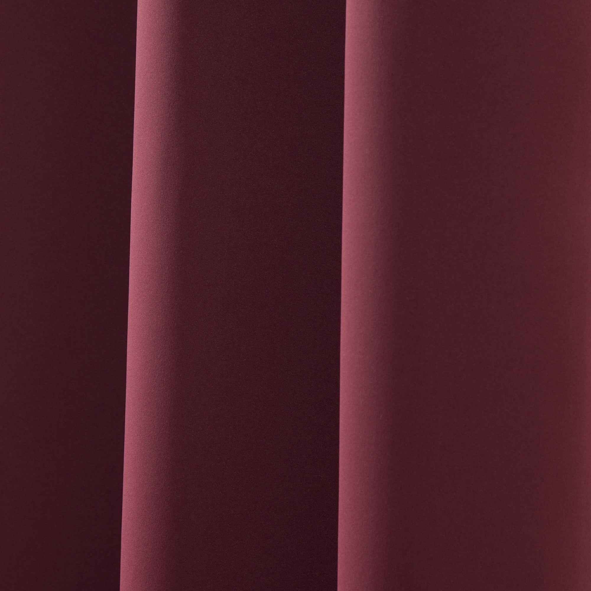 Quality Home Thermal Insulated Blackout Curtains - Stainless Steel Nickel Grommet Top - Burgundy - 52"W x 84"L - (Set of 2 Panels)