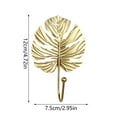 thumbnail image 2 of Decorative Leaf Metal Over-the-Door Hook - No-Drill Space Saving Hanger for Towels, Coats, Keys ,Rustic Farmhouse Decor Fits Standard Doors in Kitchen, Bedroom, Closet Gold, 2 of 2