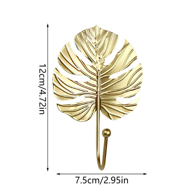 Mikilon Creative Mini Hook Hanging List Coat Hook Wall Hook Home Decoration Leaves