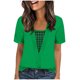 thumbnail image 1 of Camisas Y Tops de Verano de Mujer Moda Casual Cuello Redondo Camisas de Satén Camisas de Color Sólido para Mujeres, 1 of 5