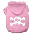 thumbnail image 1 of Skull Crossbone Screen Print Pet Hoodies Light Pink Size Xxl (18), 1 of 1