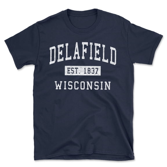 Delafield Wisconsin Classic Established Men's Cotton T-Shirt