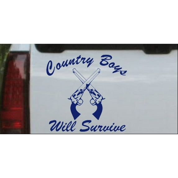 Country Boys Will Survive Car or Truck Window Decal Sticker