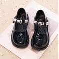 thumbnail image 6 of YunPes Girls Mary Jane Shoes Platform Non-Slip Pearl Bowknot Ankle Strap Dress Shoes School Uniform Shoes for Toddler/Little/Big Kids, 6 of 8
