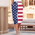 thumbnail image 2 of Icvfdpl Summer Pants For Women 2024 Capris For Print Bottom High Waist Drawstring Joggers Work Casual Trousers Female Stretch Clothing, 2 of 5