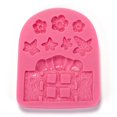 thumbnail image 2 of 2pc Food Grade DIY Silicone Molds Fondant Molds Baking Molds Chocolate Candy Biscuits UV Resin & Epoxy Resin Jewelry Making Leaves & Flowers Pale Violet Red 103x85x11mm, 2 of 4