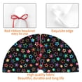thumbnail image 4 of Lsque Multi-Colored Stars Print Christmas Tree Skirt, Tree Skirt with Ties or Velcro, Perfect for Holiday Decorations, Halloween, and New Year-48", 4 of 7