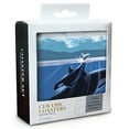 thumbnail image 2 of Orca and Calf (Mountains) (Absorbent Ceramic Coasters Set of 4 Matching Images, Cork Back, Kitchen Table Decor), 2 of 3