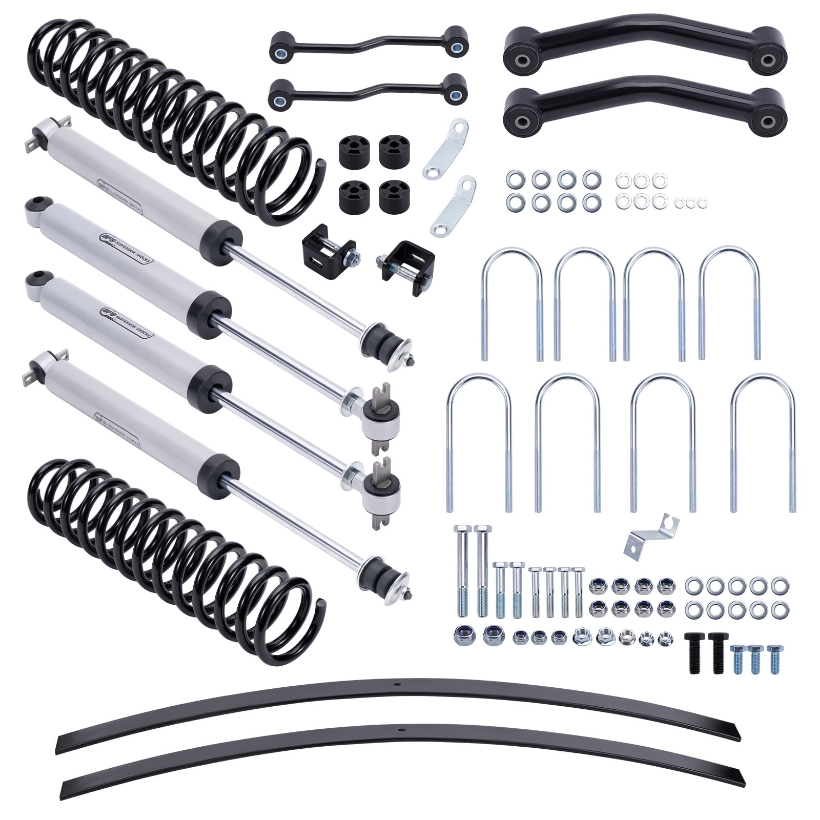 BFO 4.5" Suspension Lift Kit & Add-a-Leaf Springs For Jeep Cherokee XJ 1984-2001