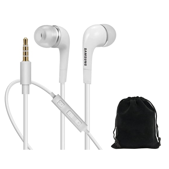 Auriculares estéreo Samsung EHS64 de 3,5 mm con micrófono, color blanco