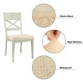 thumbnail image 3 of Uxcell Chair Seat Covers Rectangle, Washable Dining Seat Cover Protectors for Home Party, Cream Color 2 Pcs, 3 of 6