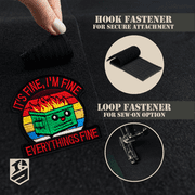 2Pcs It's Fine Patch Set, Embroidered Tactical Morale Funny Meme Hook and Loop Everything is Fine Dog Patch