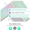 thumbnail image 4 of RK ROYAL KLUDGE RK84 Wireless Bluetooth/2.4Ghz 75% RGB Mechanical Gaming Keyboard, Three Modes Connectable Keyboard with Hot-Swappable Quiet Red Switch White, 4 of 8