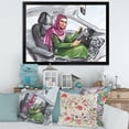 thumbnail image 3 of Designart 'Arabian Lady Driving A Car II' Modern Framed Art Print, 3 of 4