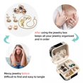 thumbnail image 4 of Koala Travel Portable Square Jewelry Box Earring Necklace Bracelet Organizer Storage Display Case Holder Stand Box Display, 4 of 6