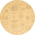 thumbnail image 1 of Ahgly Company Indoor Round Oriental Brown Traditional Area Rugs, 5' Round, 1 of 4