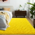 thumbnail image 4 of Socofuz 6x9ft Modern Super Soft Fluffy Plush Rug for Bedroom Faux Fur Cozy Carpet for Girls Kids Bedroom Light Yellow, 4 of 8