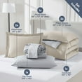 thumbnail image 4 of LammaLoe Twin Comforter Set, With Sheets, Reversible Bed In A Bag 5 Piece, Bedding Set, Beige, 4 of 7