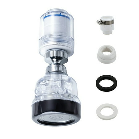 

LICHENGTAI Water Filter Faucet 360 Degree Swivel Faucet Splash Guard Shower Replaceable Filter Element Water Purifier Shower Transparent