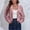 Pink, variant on Idoravan Cardigans for Women Spring Ladies Fashion Solid Color Corduroy Jacket Drop Shoulder Long Sleeve Short Coat