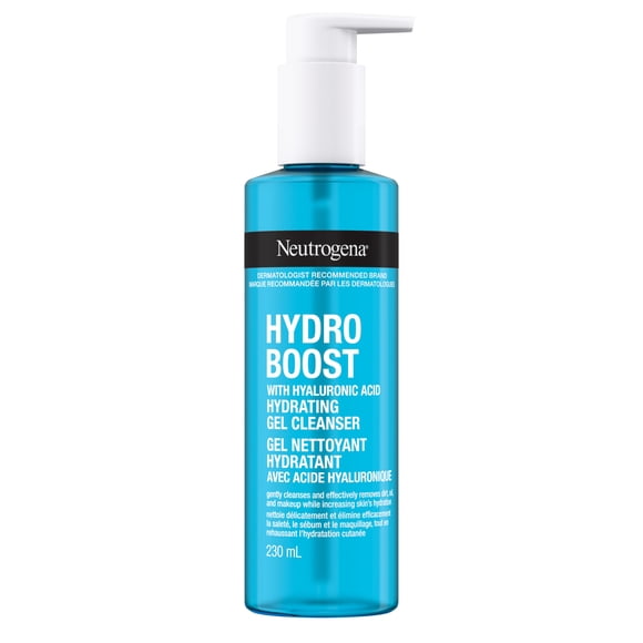 Neutrogena Hydro Boost Hydrating Cleansing Gel, Facial Cleanser, Hyaluronic Acid, Non Comedogenic, Paraben Free
