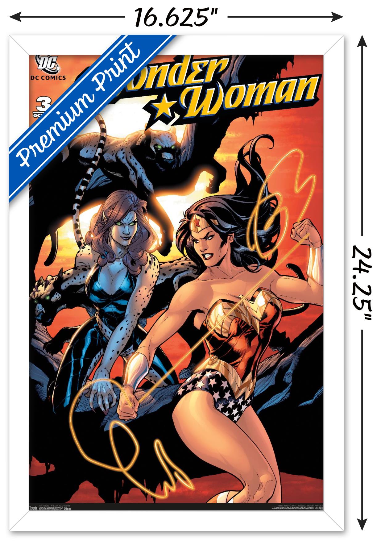 DC Comics - The Cheetah - Wonder Woman #3 Wall Poster, 14.725" x 22.375", Framed