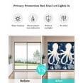 thumbnail image 4 of Window Privacy Film Beige Octopus Coastal Stained Glass Window Film Decorative Sun Block Window Cover Navy Blue Nautical Ocean Coral Window Clings Static Adhesive Sticker for Bathroom 17.7"x39.3", 4 of 7