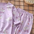 thumbnail image 4 of TOWED22 Baby Girl Clothes Long Sleeve Sweatshirt Pullover Tops + Joggers Pants Fall and Winter Outfit Set Size:4-5 Y,Color:Purple, 4 of 6