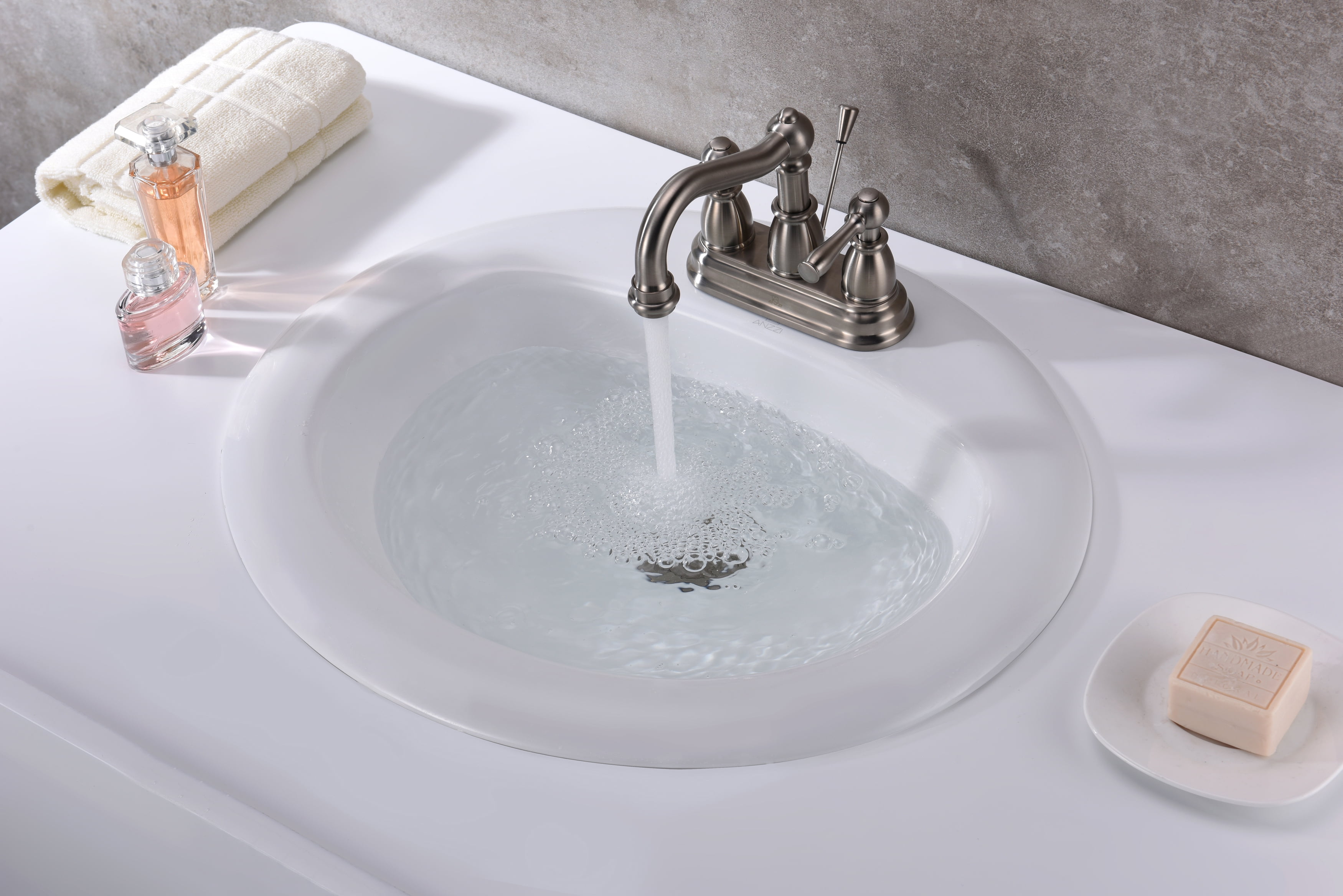 Anzzi Ls-Az097 Cadenza 20-1/2" Oval Vitreous China Drop In Bathroom Sink - White