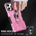 thumbnail image 3 of Phone Case for iPhone 15 Plus Case, iPhone 15 Plus Phone Case Built in 360 Rotating Ring Stand, Luxury Heavy Duty Armor Hard PC Soft TPU Slim Phone Case for iPhone 15 Plus - Pink, 3 of 9