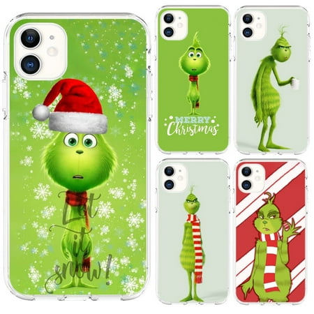 Christmas Gr1nch Phone Case for iPhone 13 12mini 12 Pro Max 11 Pro XS Max XR X 6 6s Plus 7 8 Plus Cover
