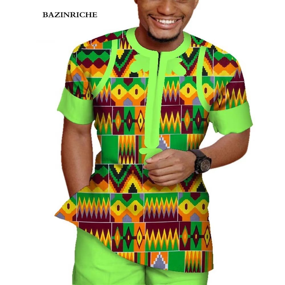 Top Shirt And Pant Trousers Suits Set African Men Party Clothes Short top-shirt-and-pant-trousers-suits-set-african-men-party-clothes-short