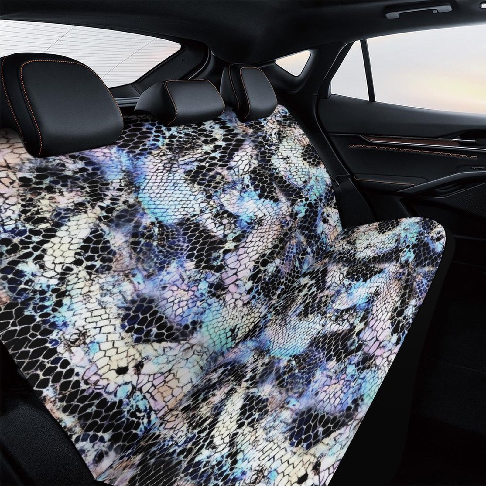 Animal Print Patterns Rear Seat Covers, Car Backseat Protector, Universal Back Seat Vehicle Interior Protector, Fits Most Cars, SUVs, Sedans, Trucks