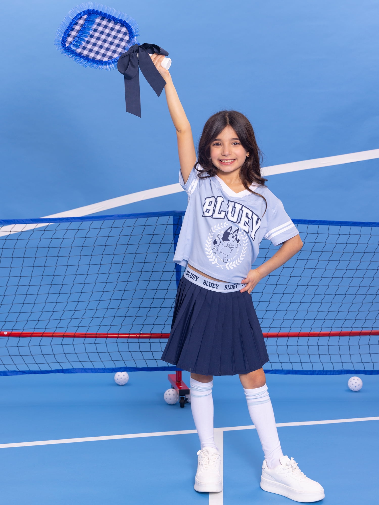 Bluey Girl's Active Jersey Top with Short Sleeves, Sizes 4-12