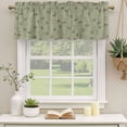 thumbnail image 2 of 2 Pack Sage Green Floral Valances for Windows Bedroom Living Room Window Treatments, Vintage Spring Botanical Flowers Rod Pocket Valance Drapes Short Kitchen Curtains Over Sink 60"x18", 2 of 8