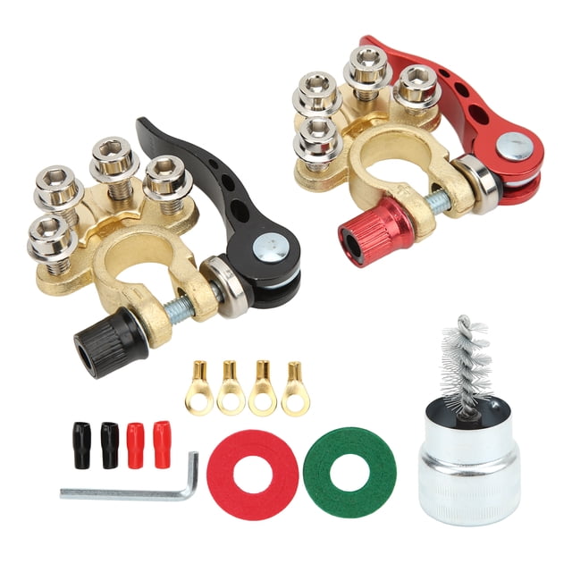 Conector De Batería, Desconexión Rápida Universal, Conductividad Eléctrica, Terminal De Batería De 4 Vías, Positivo Y Negativo Para Postes SAE JIS Tipo A Para Coche Y Barco ANGGREK Otros