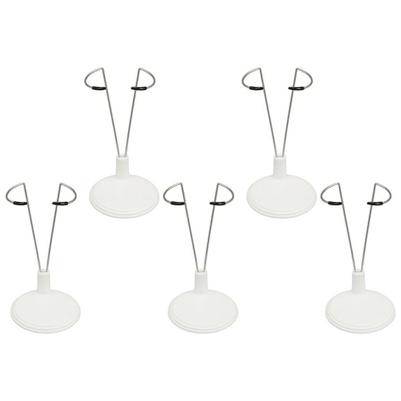 5Pieces Dolls Stand Adjustable Action Figure Holder for 6 to 8 Inch Cotton Dolls Display Exhibition Organizing Accessory