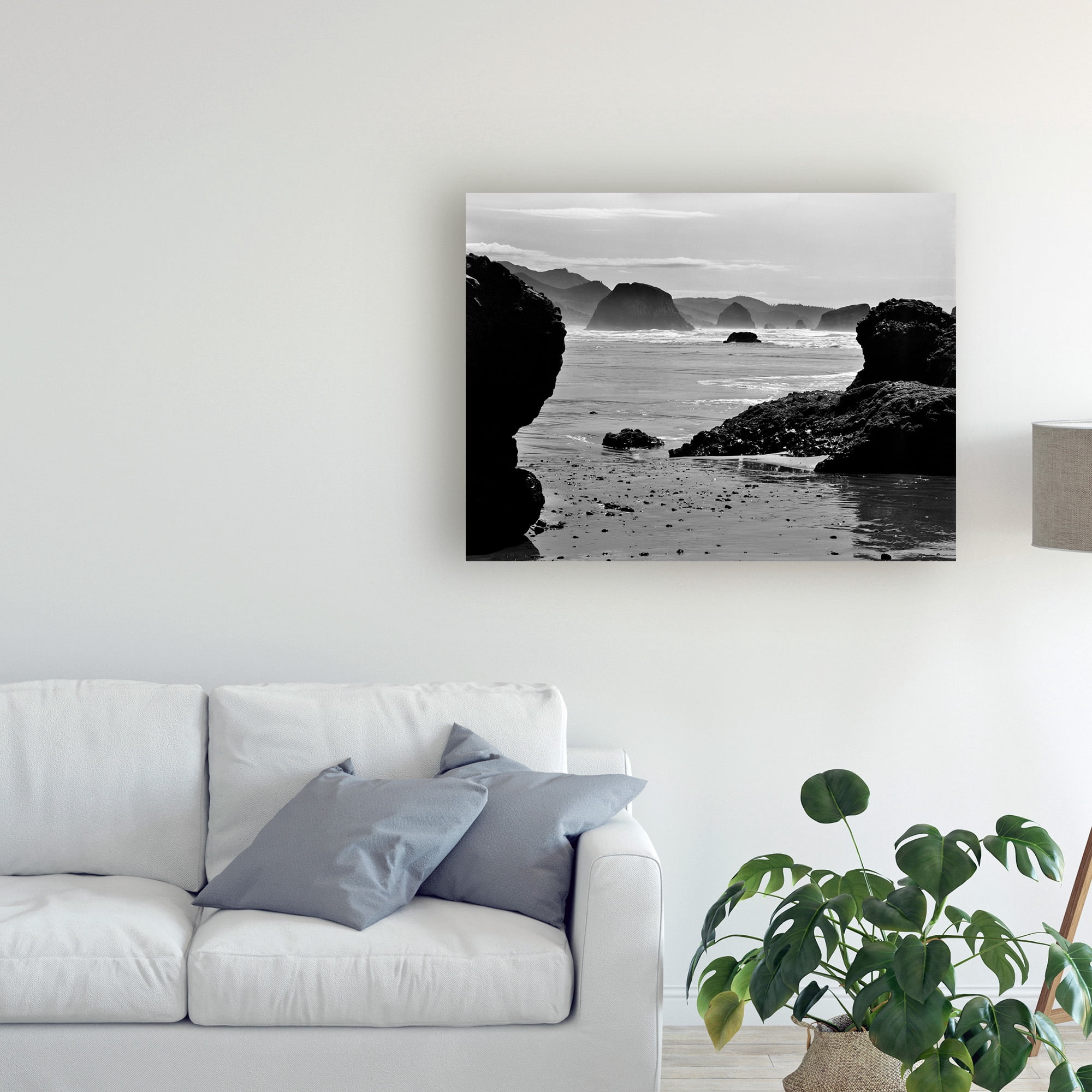 Trademark Fine Art 'Canon Beach Rocks' Canvas Art by Monte Nagler