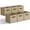 Khaki-6 Pack, variant on GRANNY SAYS Cube Storage Bins, 11 Inch Fabric Organizer Bins, Collapsible Storage Baskets with Handles, 6-Pack, Pink