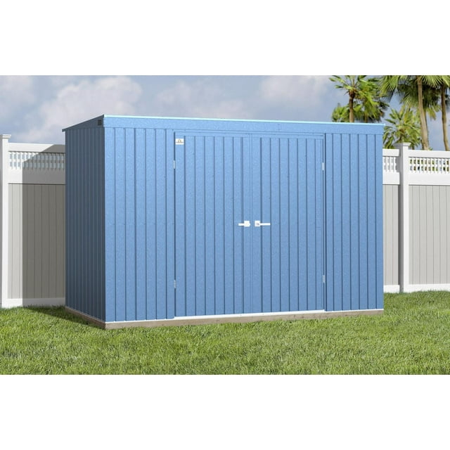Arrow Elite - Abri de rangement en acier, 10 x 4, bleu gris