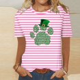 thumbnail image 2 of Camisetas Casuales de Mujer Nueva Moda Impresa Cuello Tripulado Manga Corta, Top Ligero para Diario Y Fiesta, 2 of 4