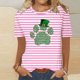 thumbnail image 2 of Camisetas Casuales de Mujer Nueva Moda Impresa Cuello Tripulado Manga Corta, Top Ligero para Diario Y Fiesta, 2 of 4