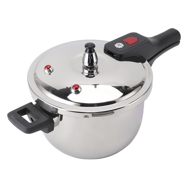 Stainless Steel Pressure Cooker Soup Pot for Fast Cooking, Non Stick Coating with Even Heating, Ergonomic Handle, Anti Clogging Cover, Multifunctional Kitchen Cookware