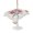 Pink, Green, White, variant on Outdoor Tablecloth with Umbrella Hole for Patio/Picnic/Party/Camping, Pink Lily Floral Waterproof Table Cloth Rectangle Table Cover Washable, Farmhouse Flowers Blossom Butterfly (60"x 84")